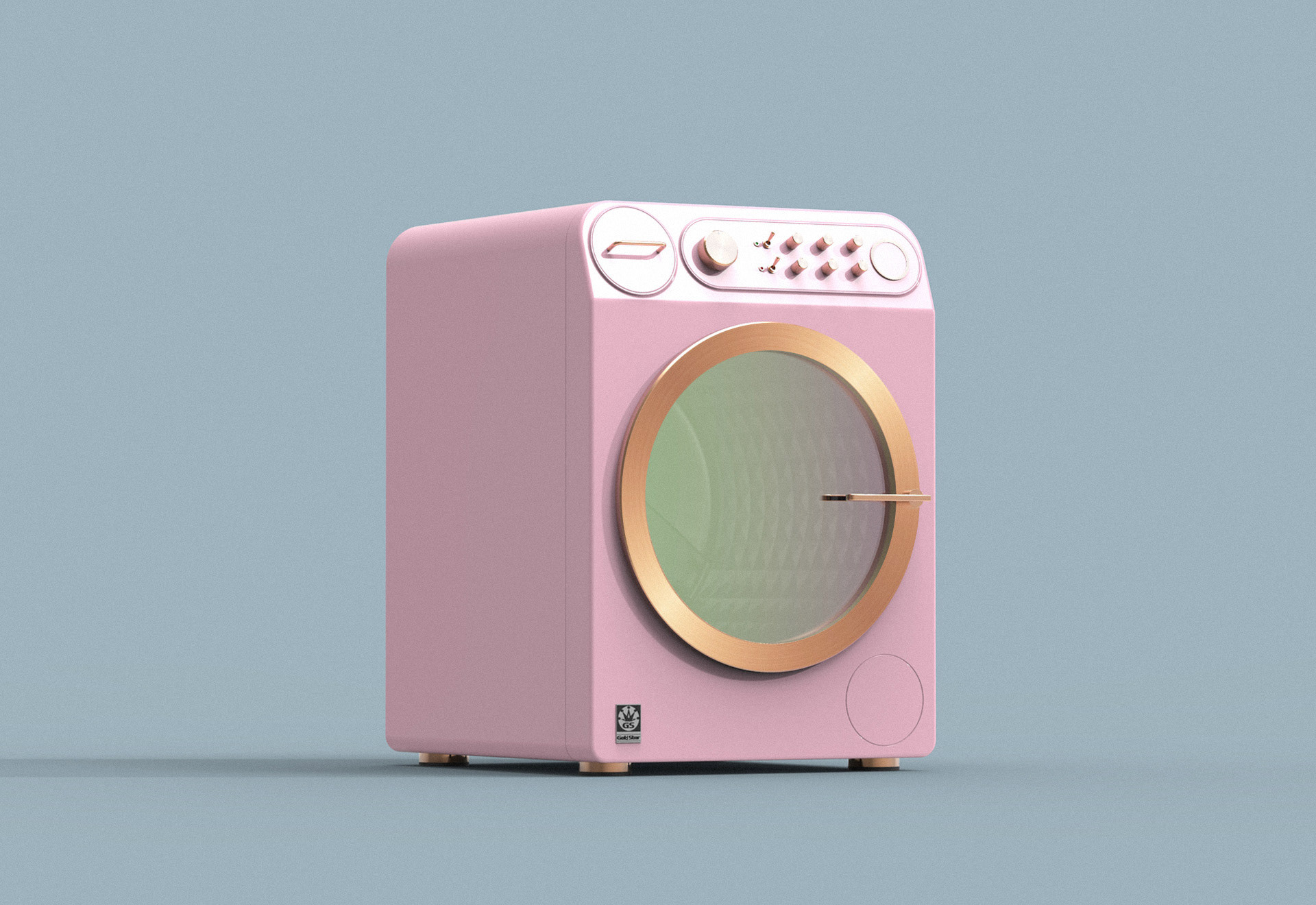 Pink，Washing machine，Lovely drum，