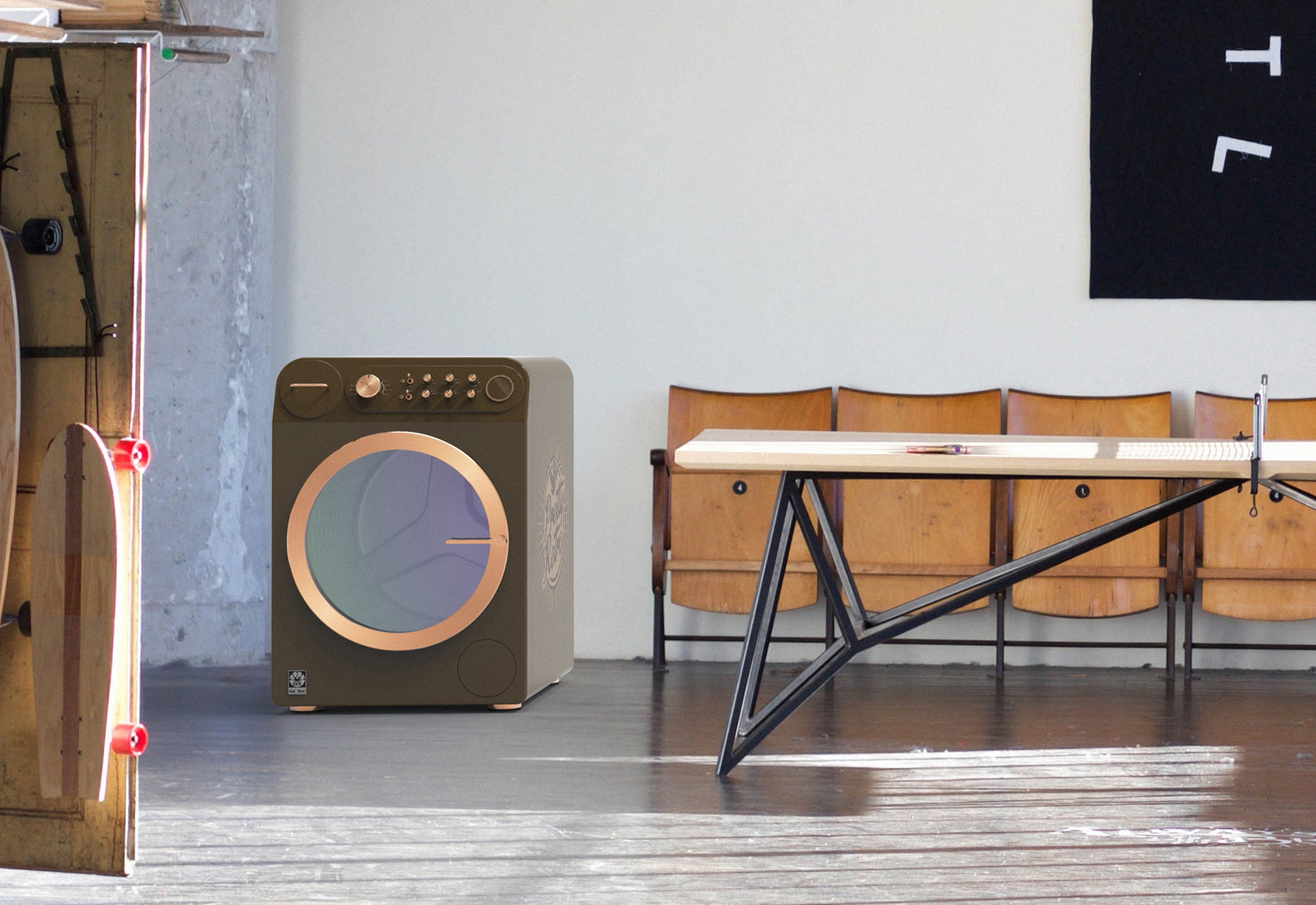 Pink，Washing machine，Lovely drum，