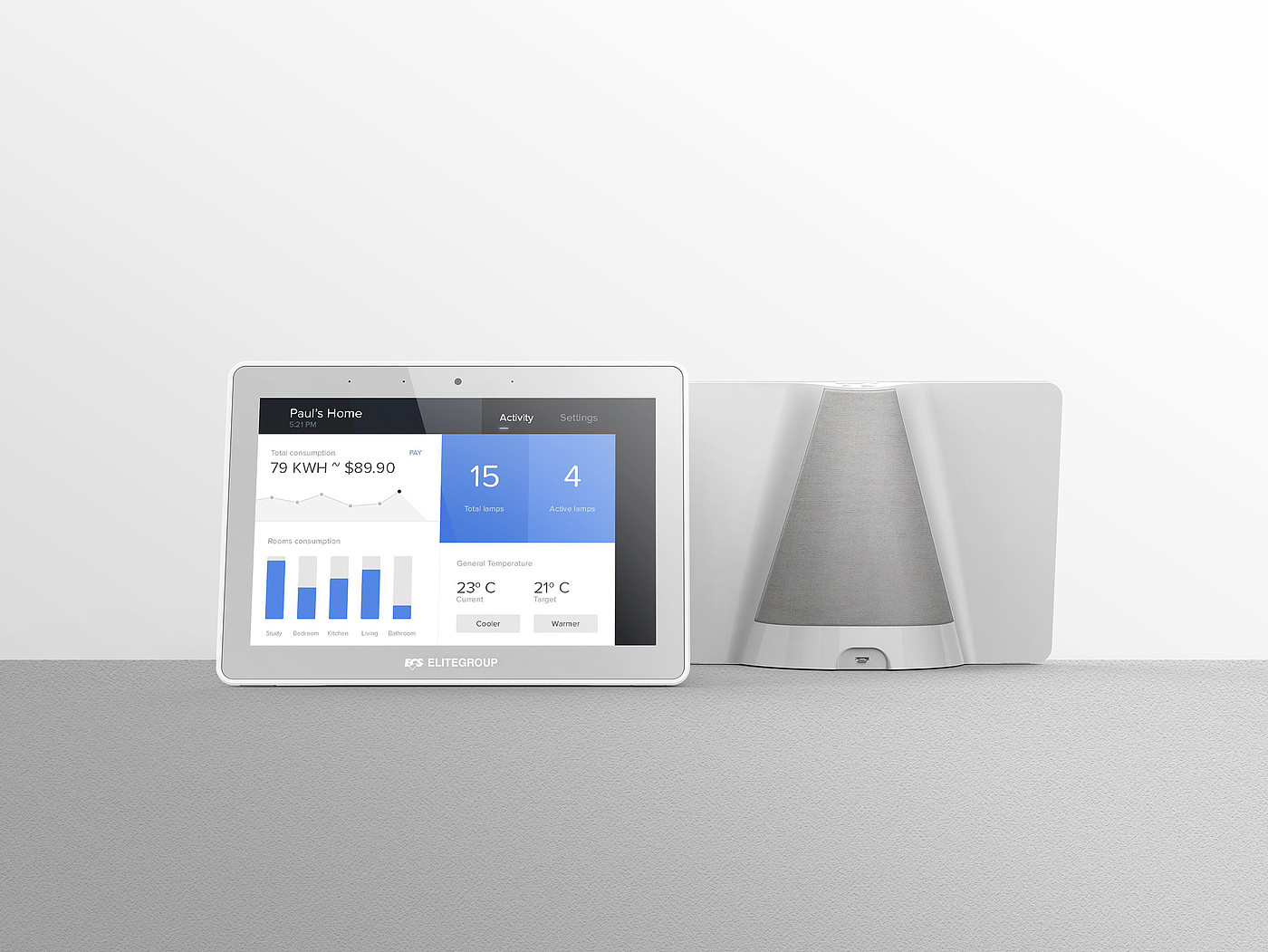 黑色，控制器，Smart  Home Tablet，