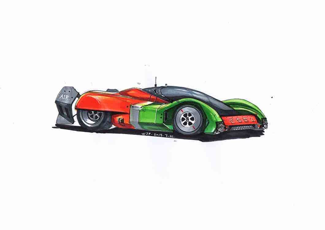 industrial design，marker pen，conceptual design，Hand drawn car，