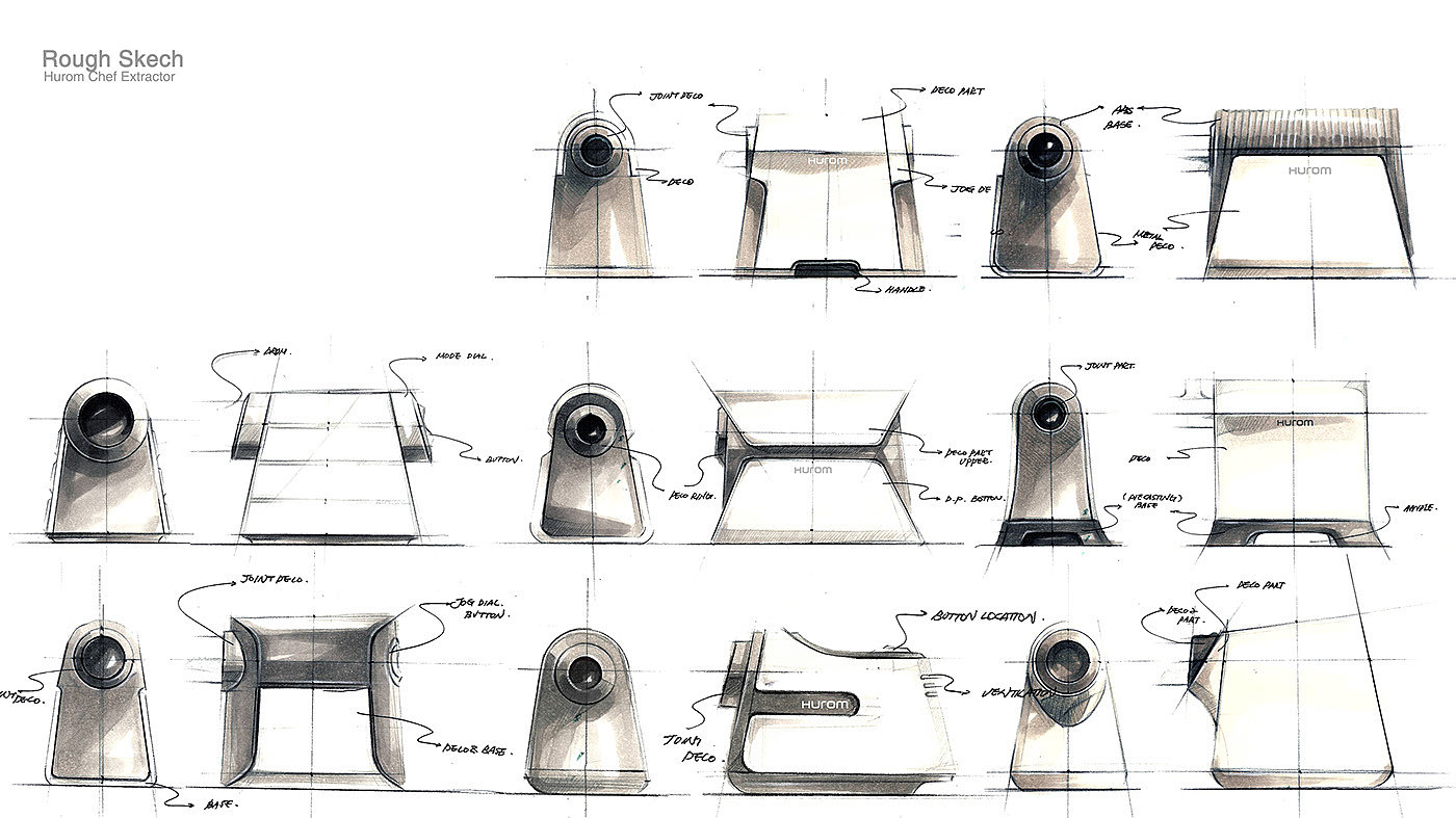 草图，厨房用品，榨汁机，hurom，