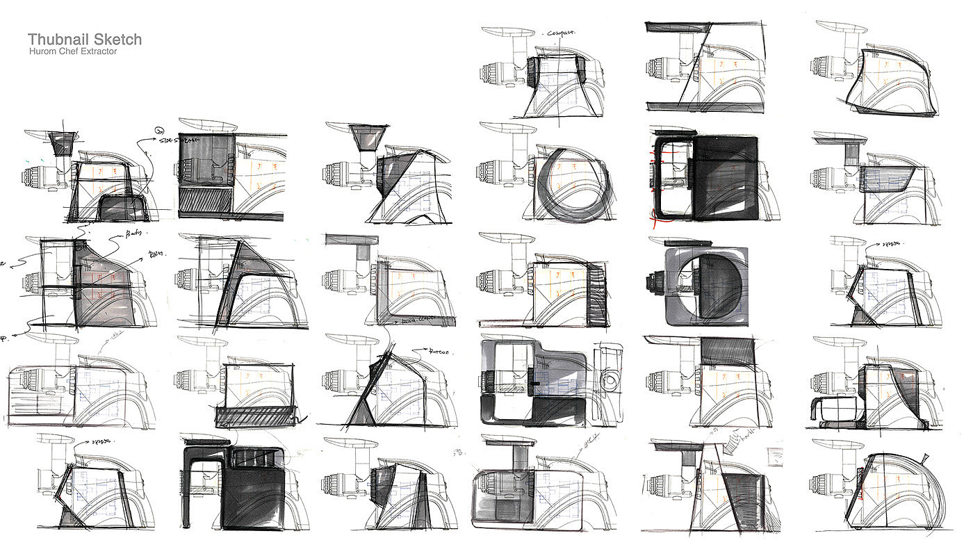 草图，厨房用品，榨汁机，hurom，