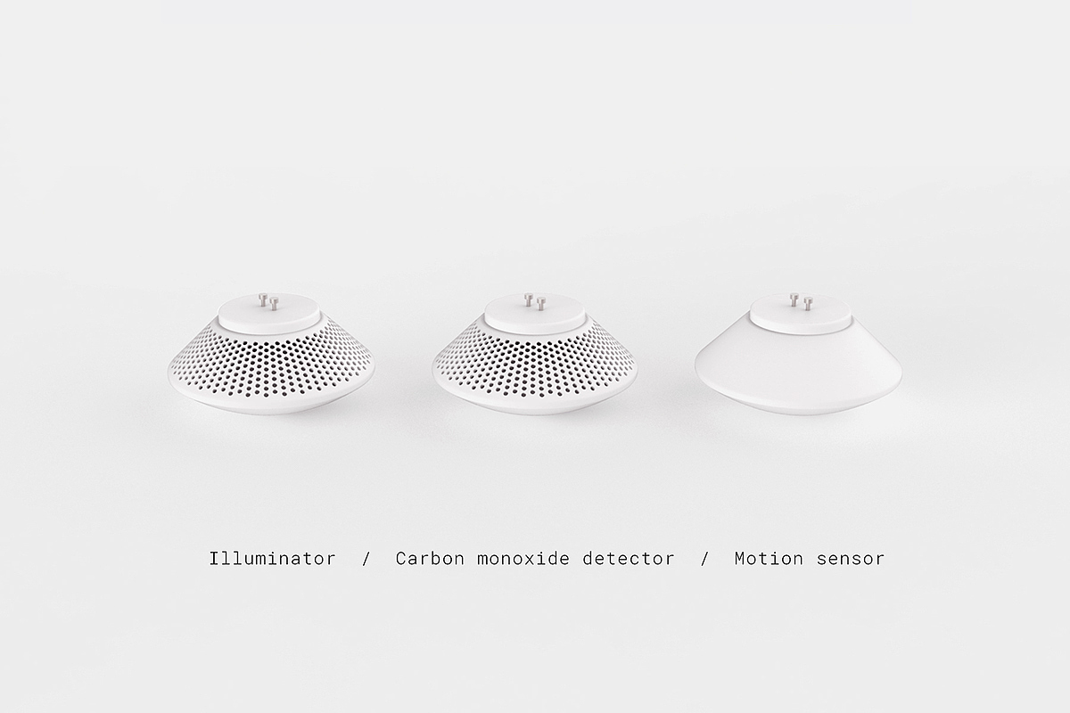 Camouflage，灯，烟雾报警器，运动传感器，一氧化碳检测器，模块化，