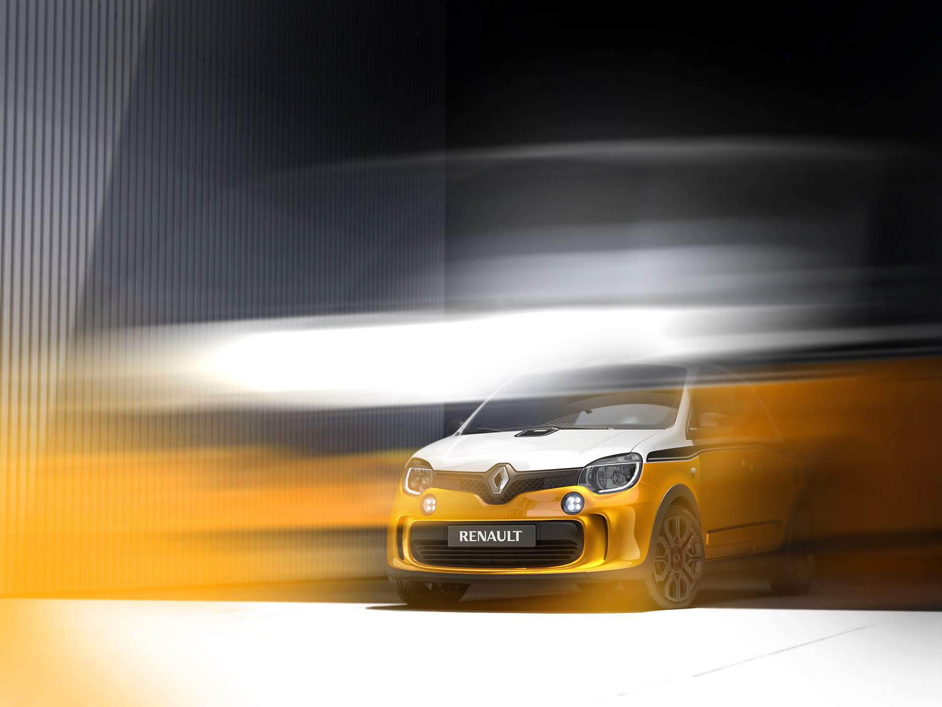 RENAULT TWINGO RS，Automobile design，yellow，