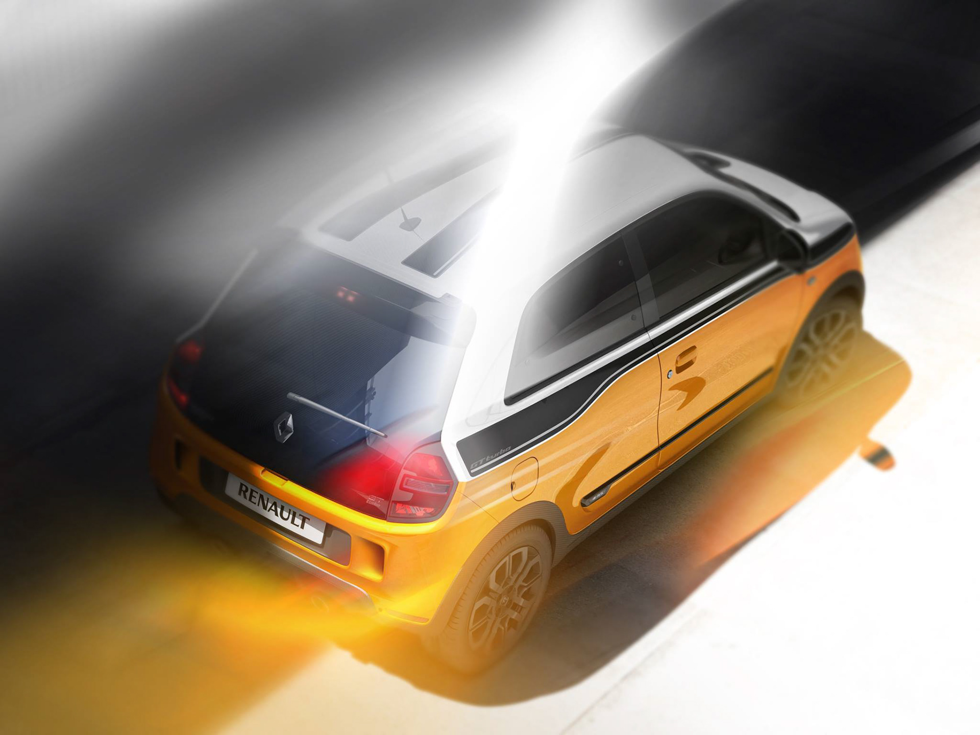 RENAULT TWINGO RS，Automobile design，yellow，