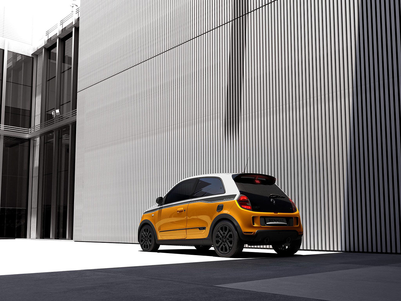 RENAULT TWINGO RS，汽车设计，黄色，
