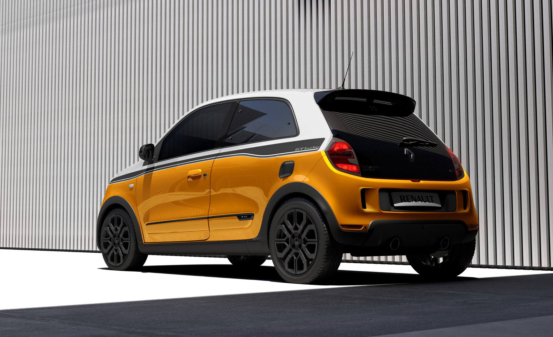 RENAULT TWINGO RS，Automobile design，yellow，