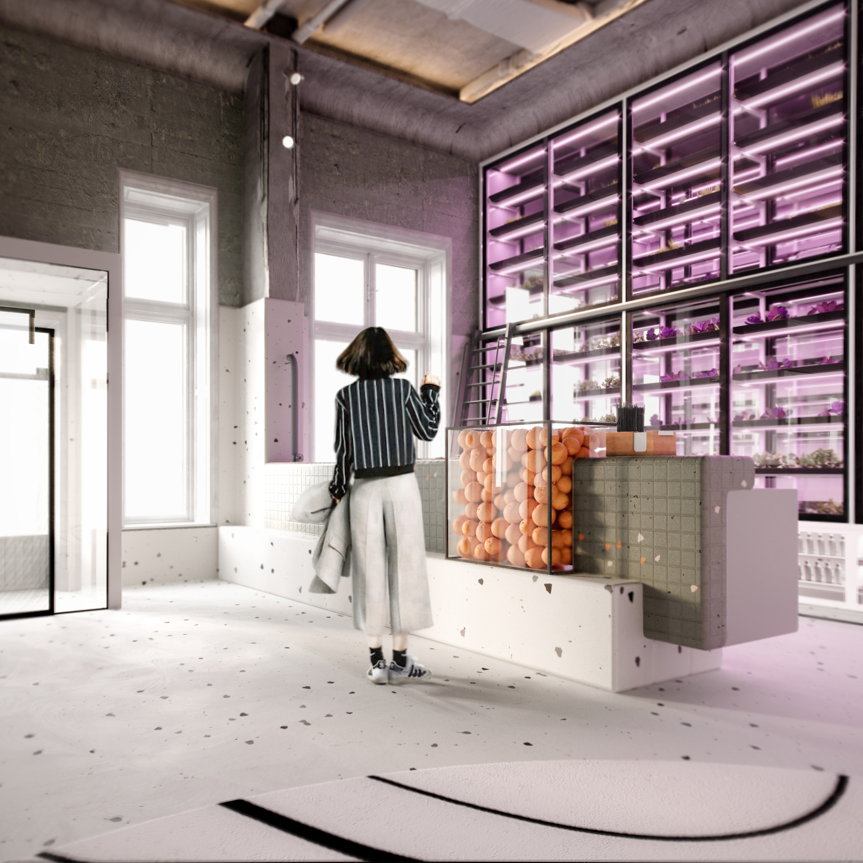 Interior design，Ecological Restaurant，Hydroponic Restaurant，