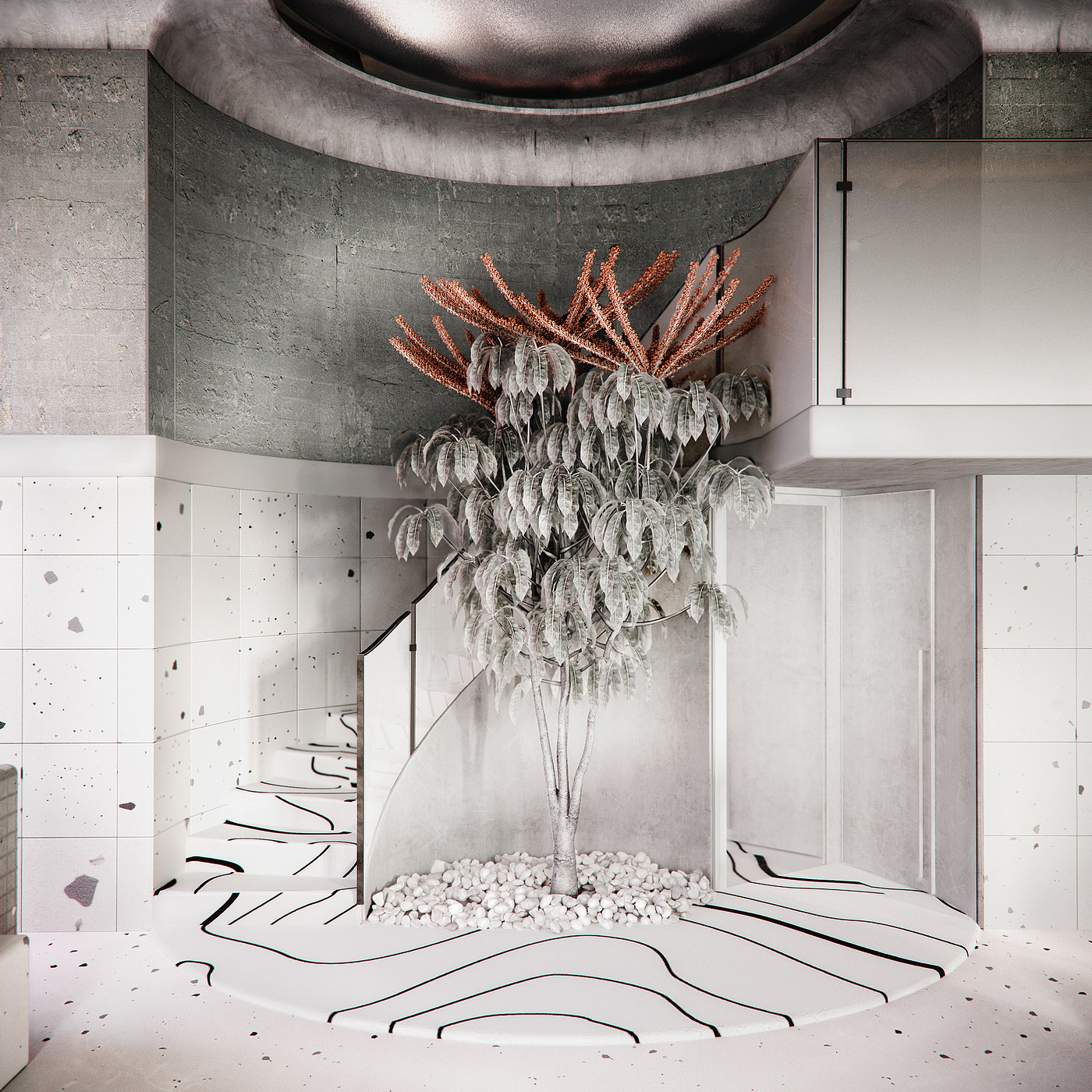 Interior design，Ecological Restaurant，Hydroponic Restaurant，