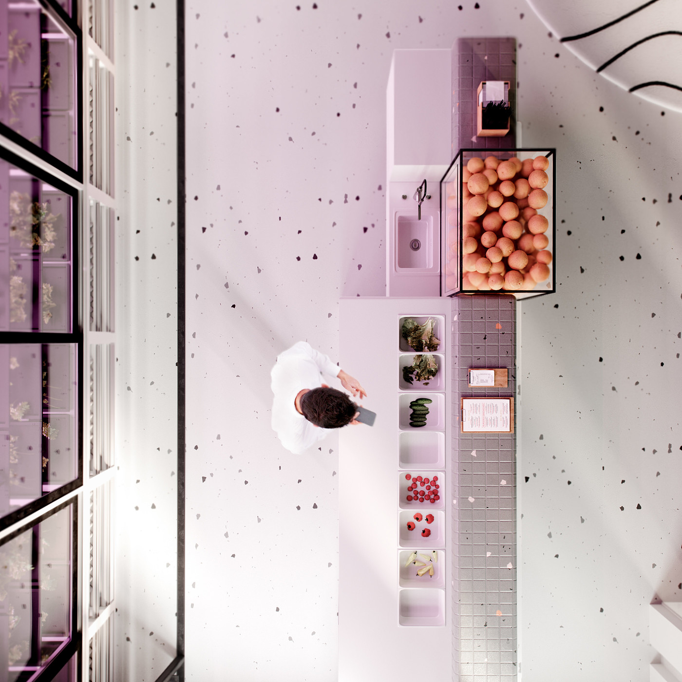 Interior design，Ecological Restaurant，Hydroponic Restaurant，
