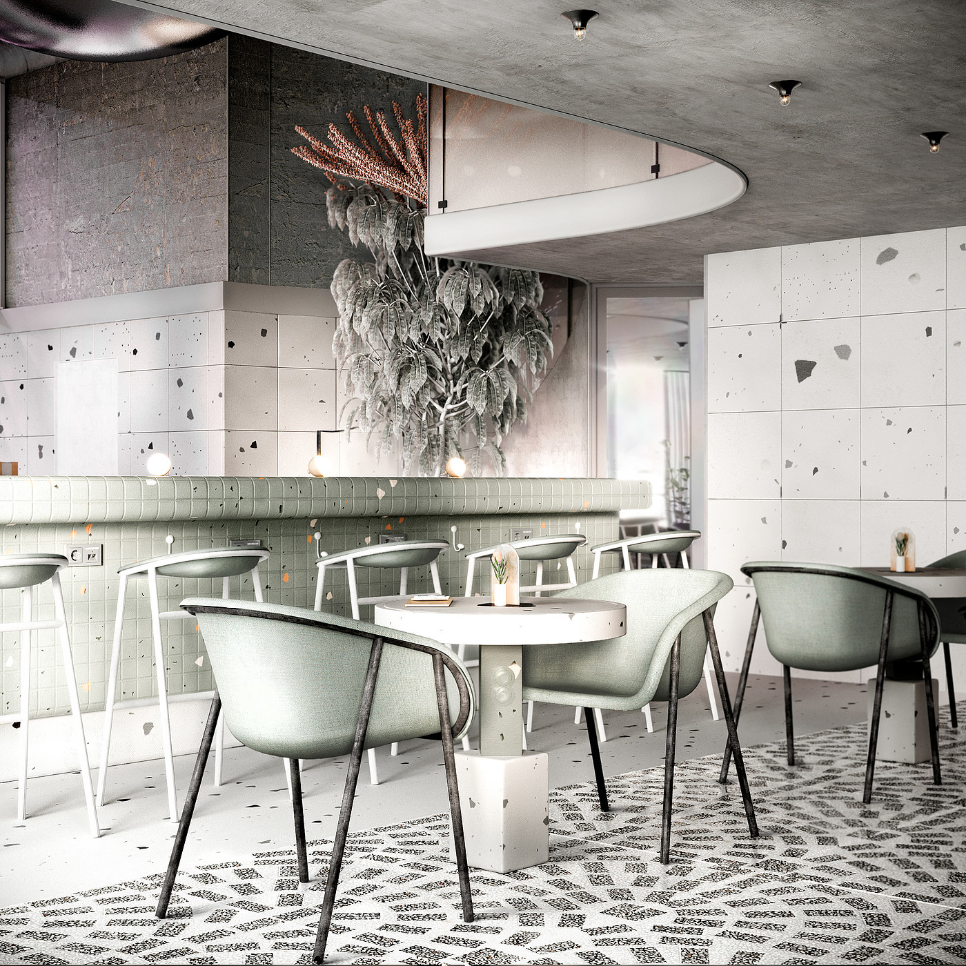 Interior design，Ecological Restaurant，Hydroponic Restaurant，