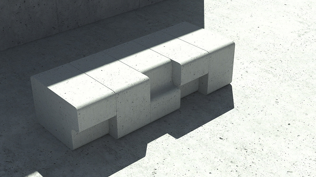 Industrial waste，Rough，environment protection，Public seat，Urban furniture，