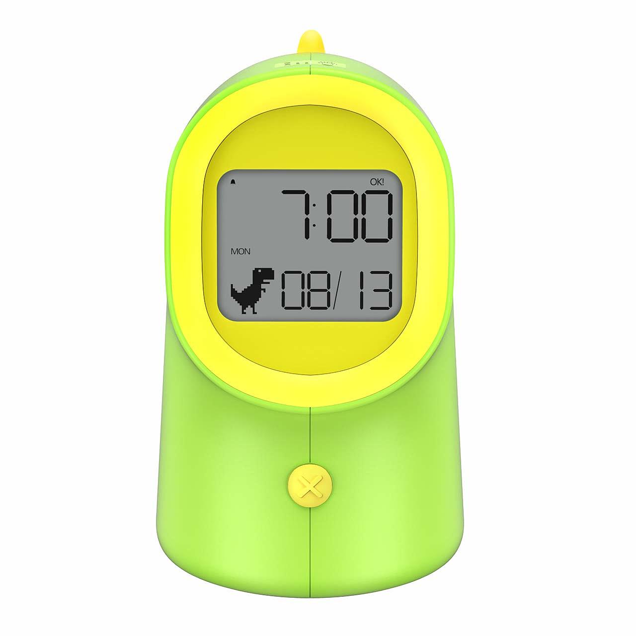Dinosaur Alarm Clock，2019 red dot product design award，Honourable mention，dinosaur，green，time，alarm clock，