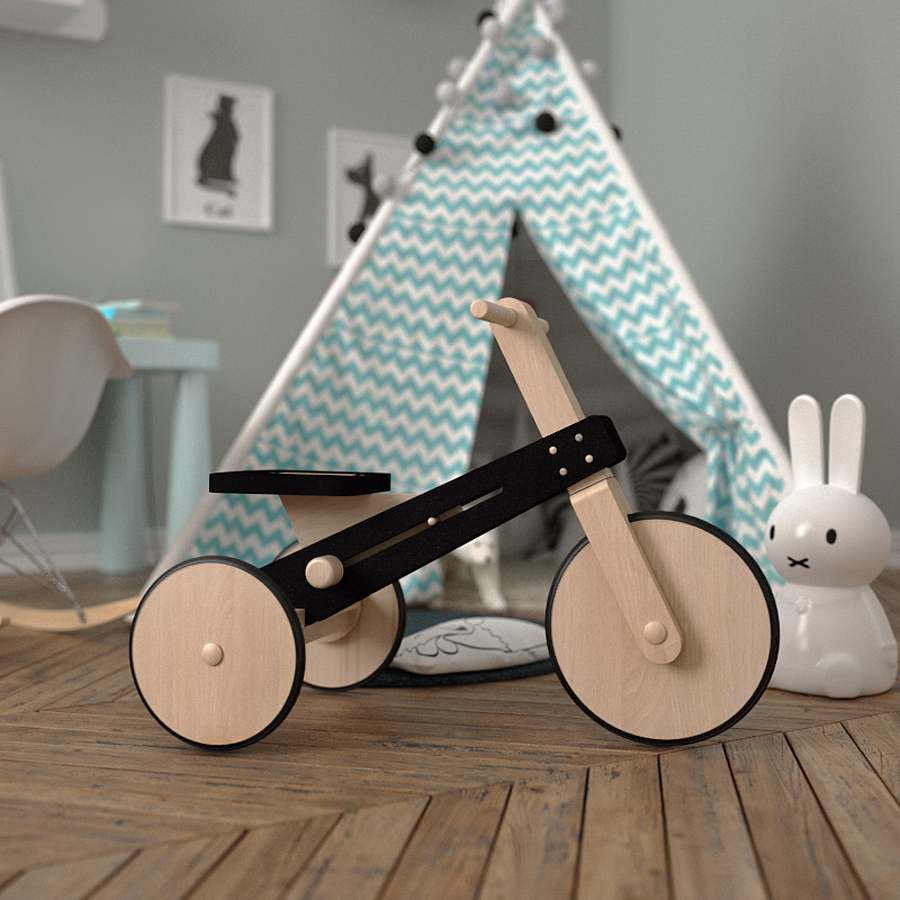 Toys，children，Tricycle，woodiness，Honourable mention，2019 red dot product design award，BOO TRICYCLE.2，