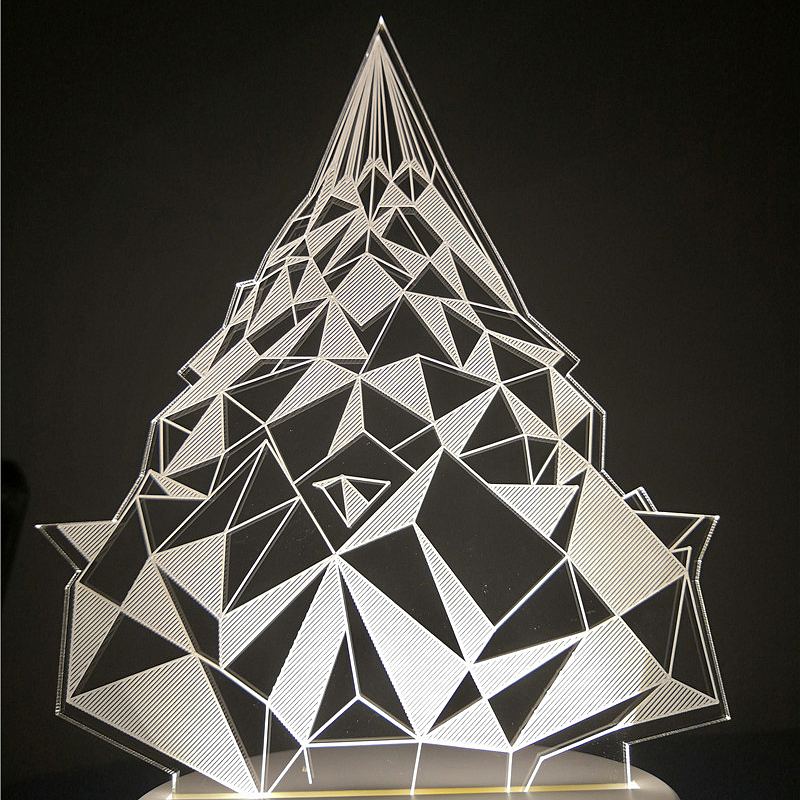 3d，Night light，christmas tree，Geometric Aesthetics，