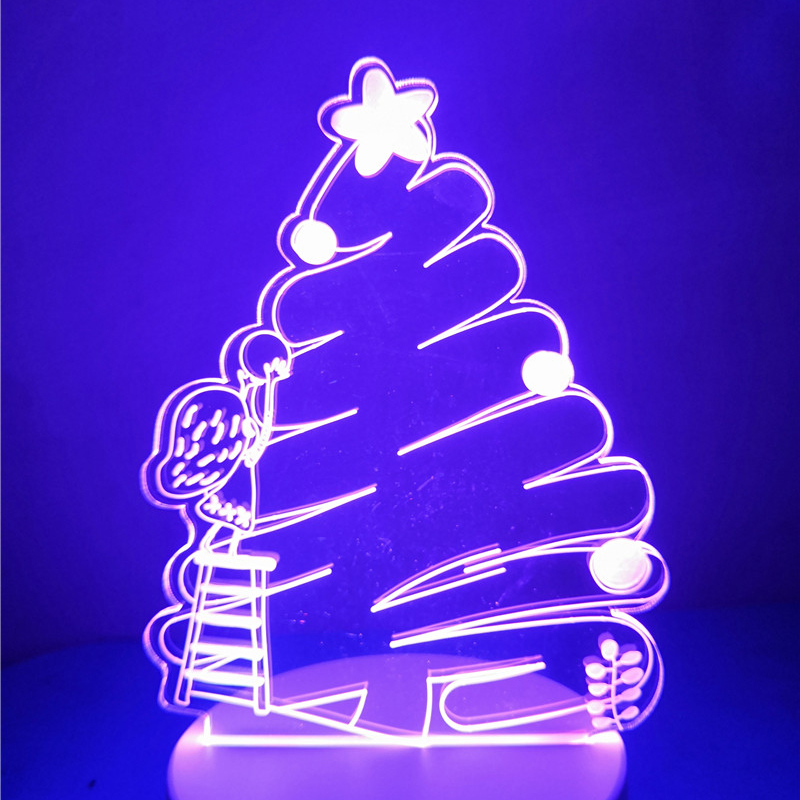 3d，christmas tree，Cartoon，Night light，