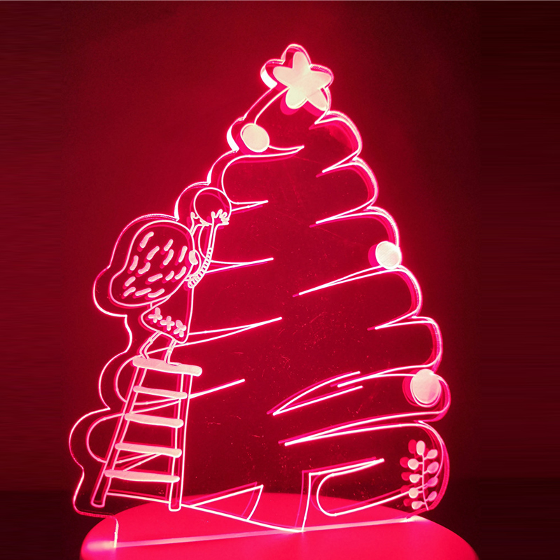 3d，christmas tree，Cartoon，Night light，