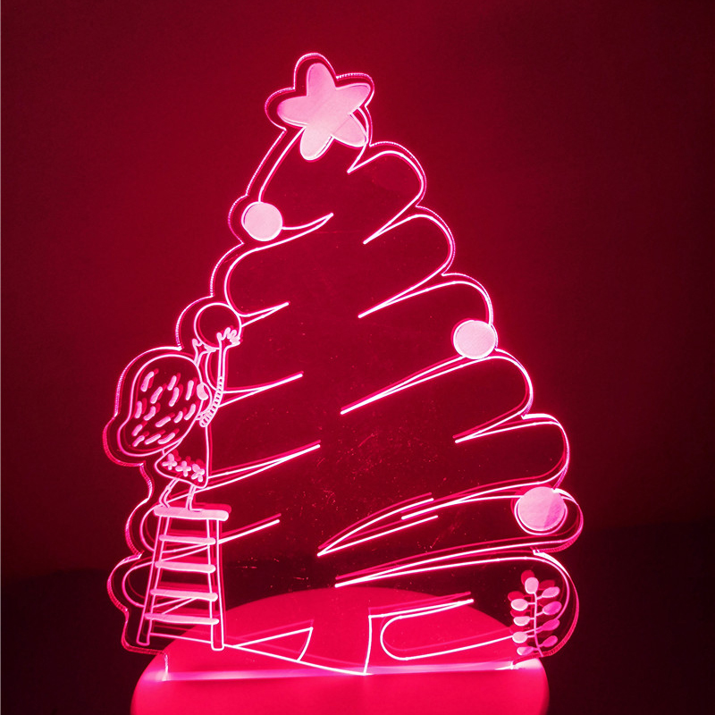 3d，christmas tree，Cartoon，Night light，