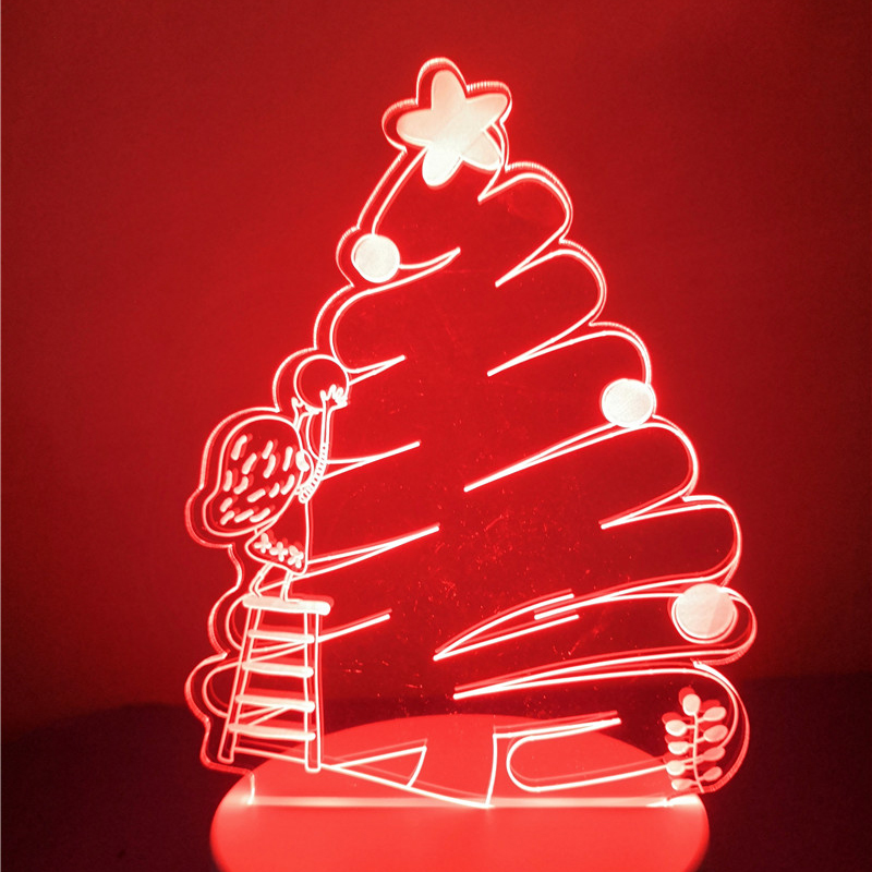 3d，christmas tree，Cartoon，Night light，