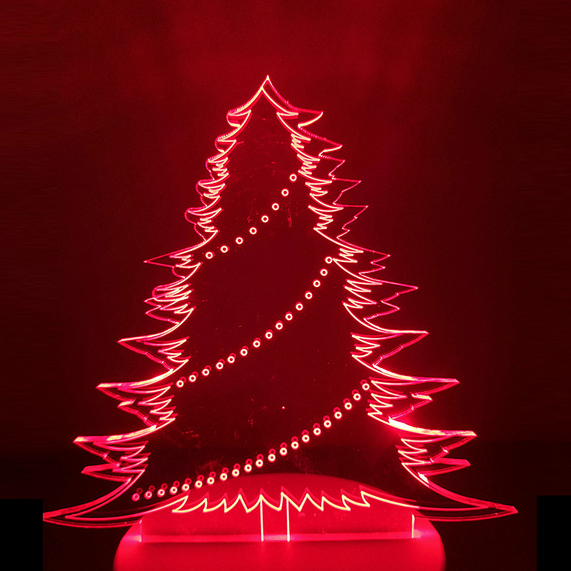 圣诞树，3d，小夜灯，