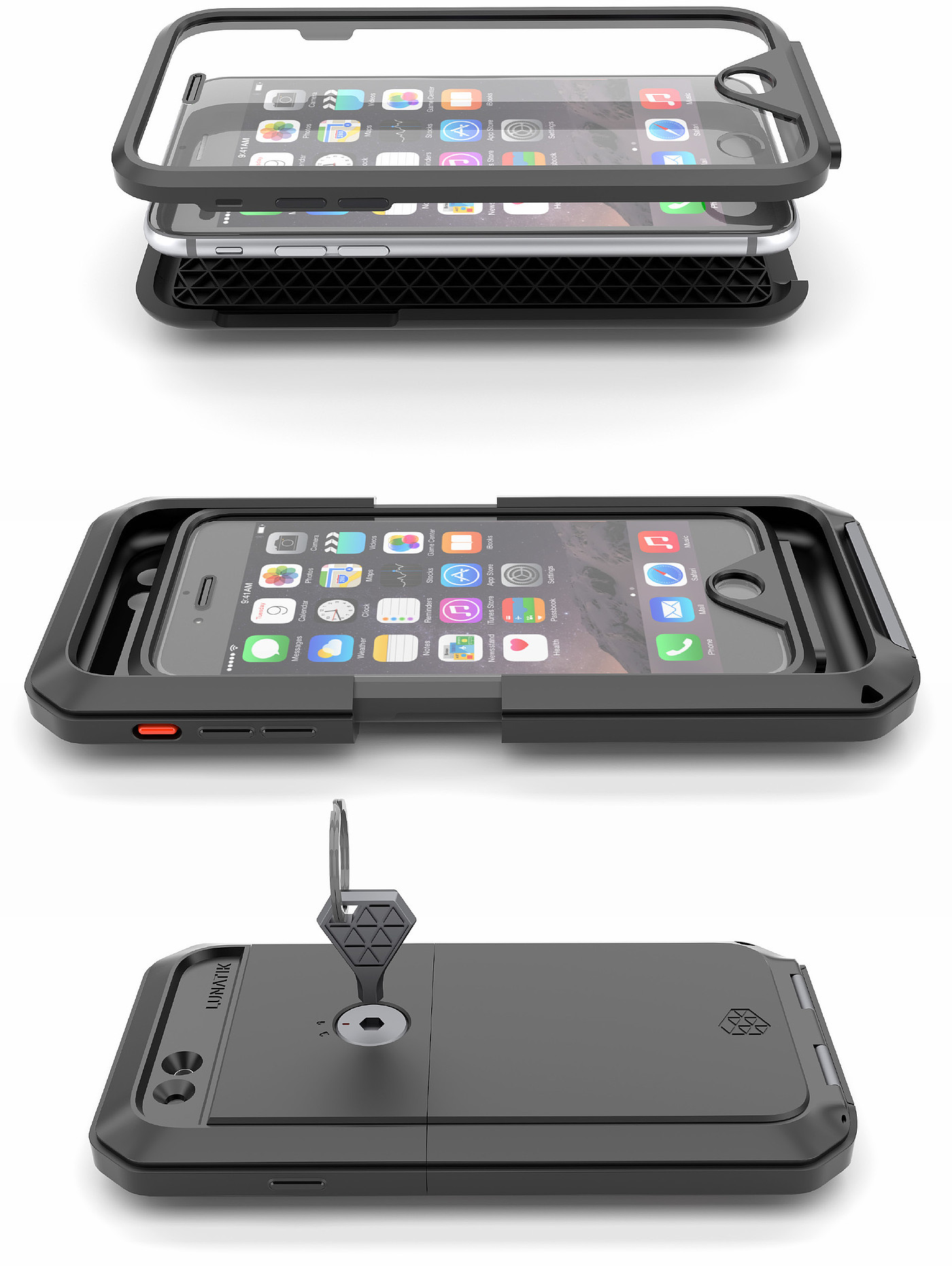 black，Mobile phone shell，lunatik，