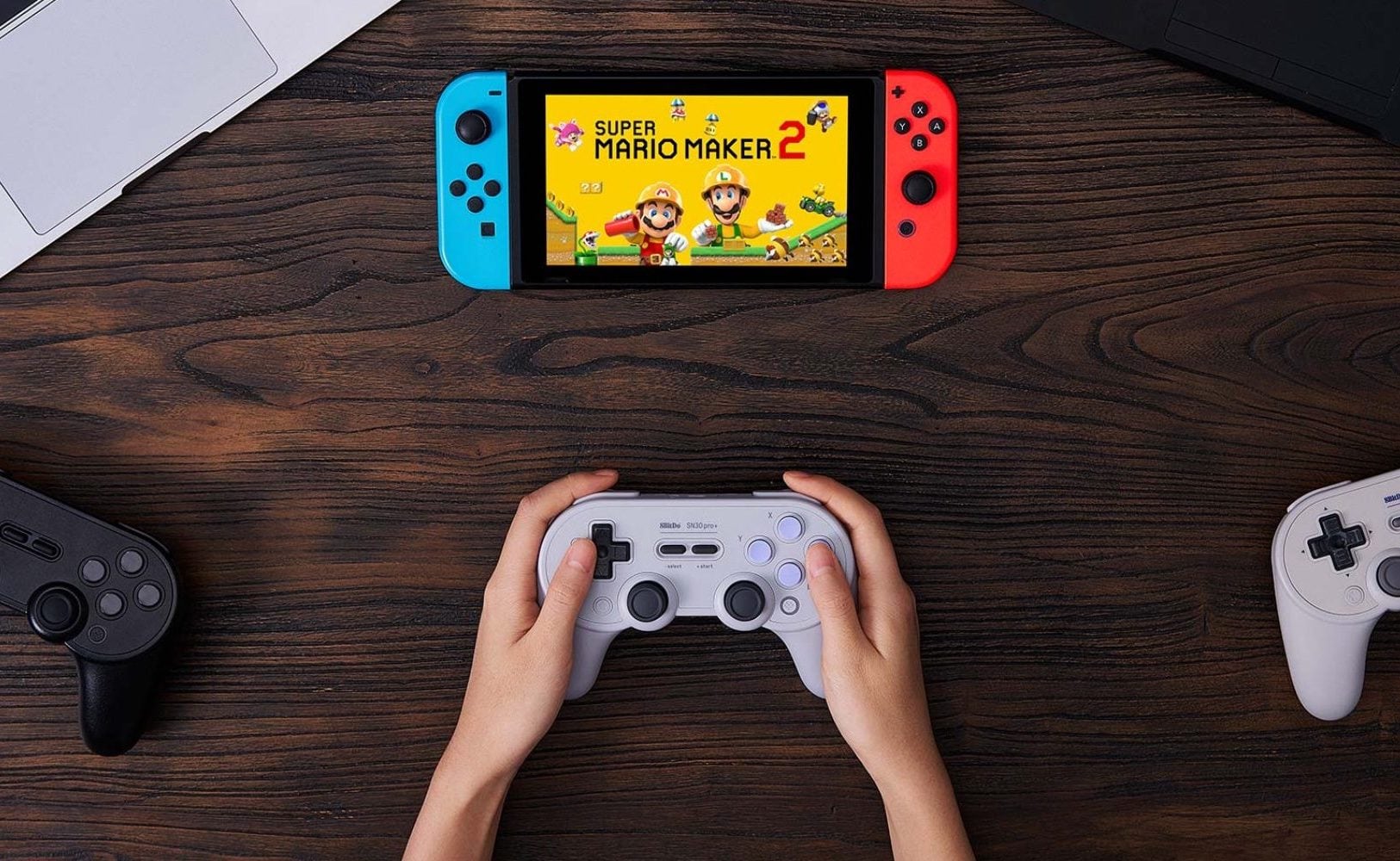 8Bitdo Sn30 Pro，Bluetooth game console，white，