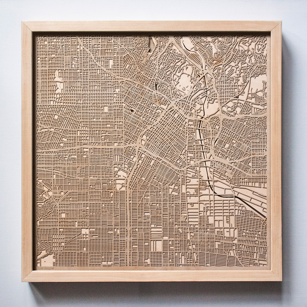Wall art，Urban forest map，Hanging picture，Map，Laser engraving，
