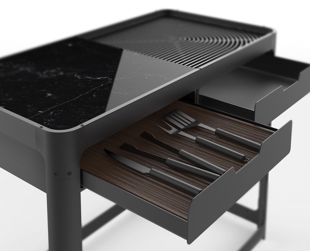 DOMINO，Marble slab，barbecue，Domino barbecue，Barbecue rack，