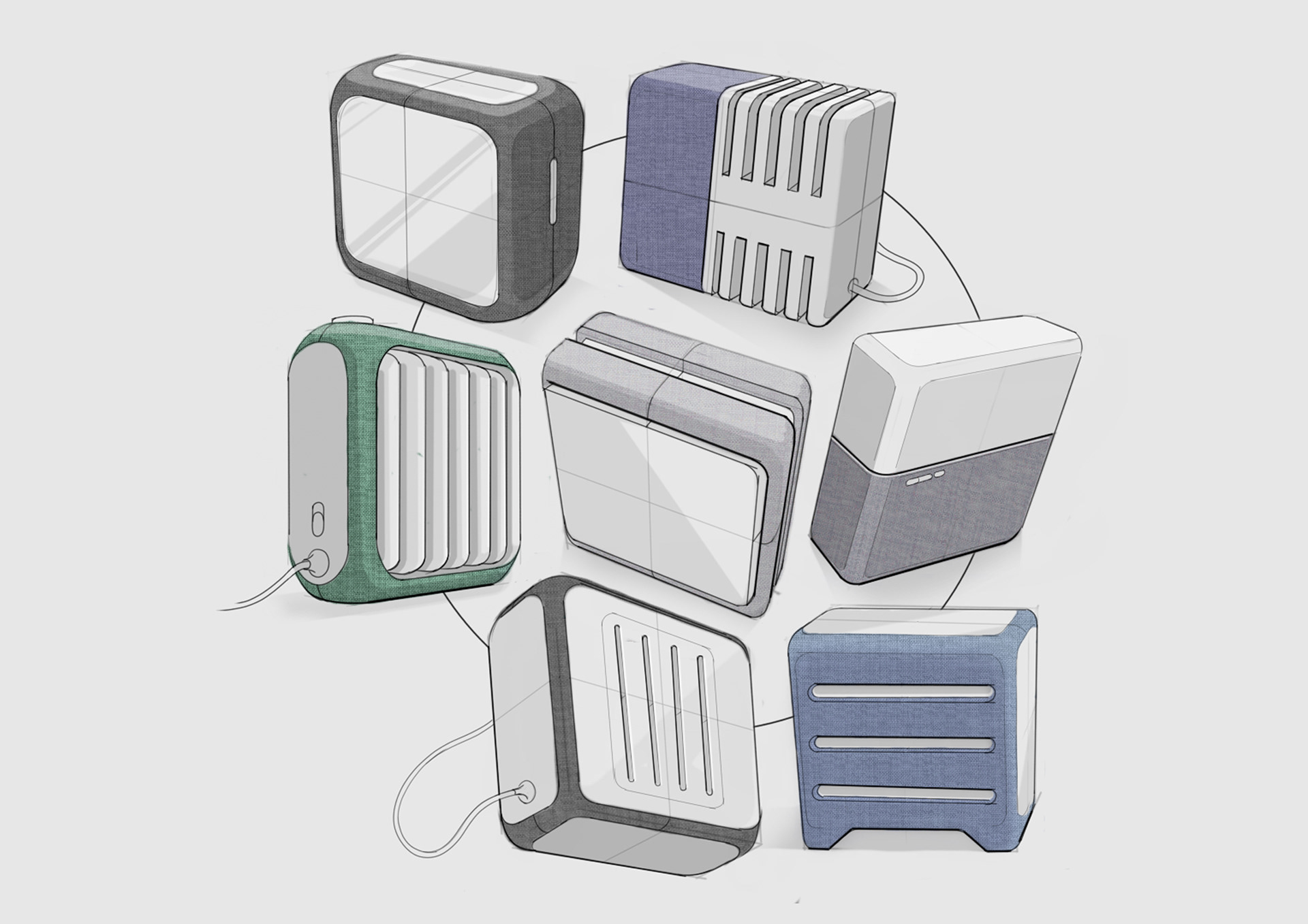 product design，Filip Chaeder，Hand drawn，industrial design，illustration，