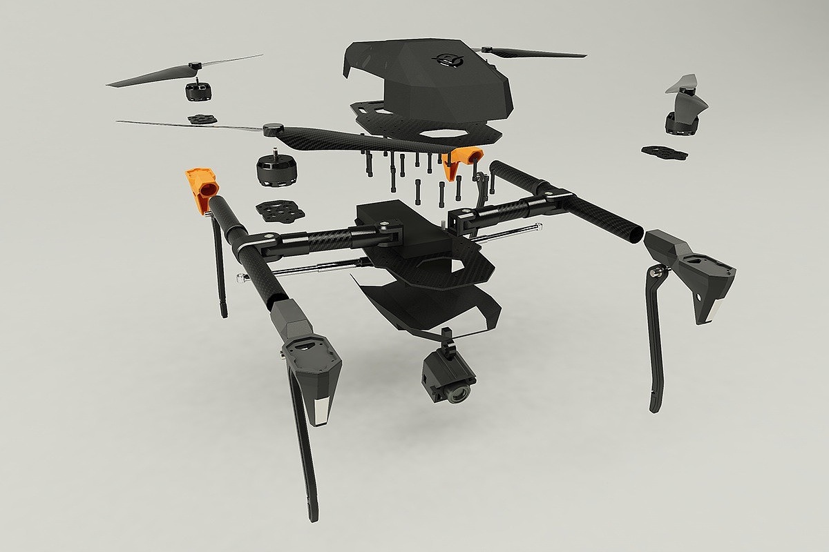 Automatic design，UAV，Four rotor，product design，industrial design，