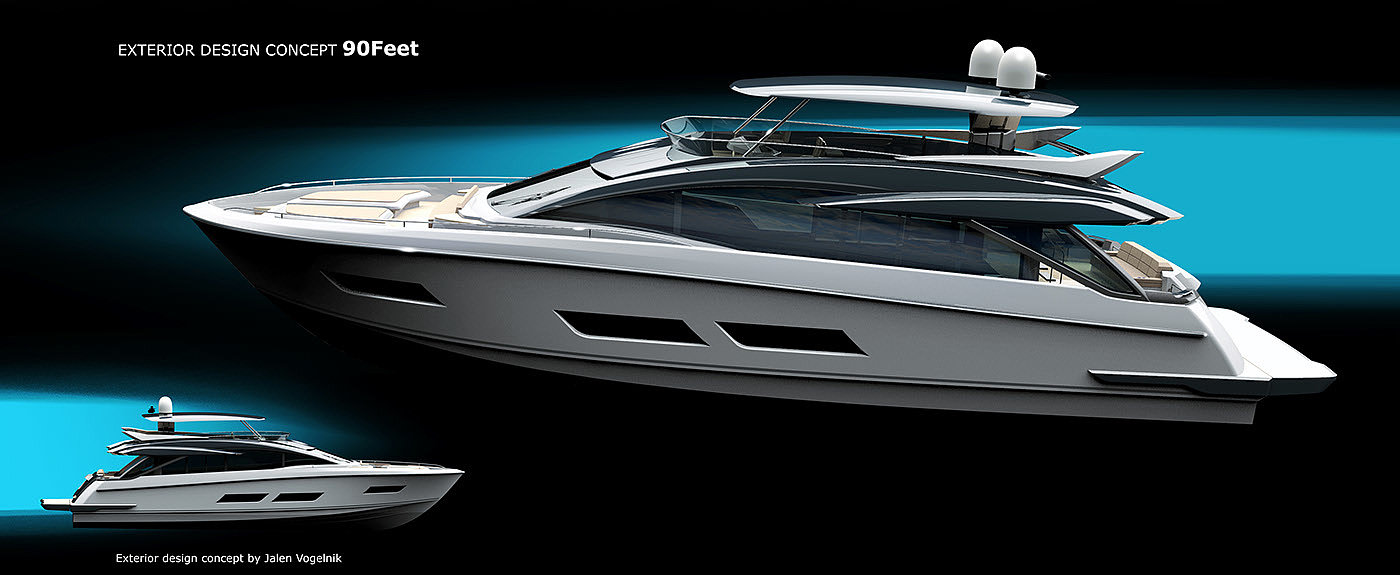 aquatic，Motor yacht，90 feet，Conceptual，