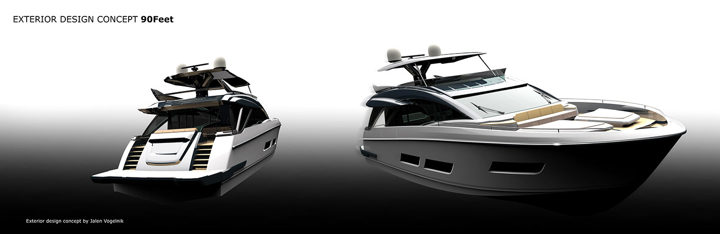 aquatic，Motor yacht，90 feet，Conceptual，
