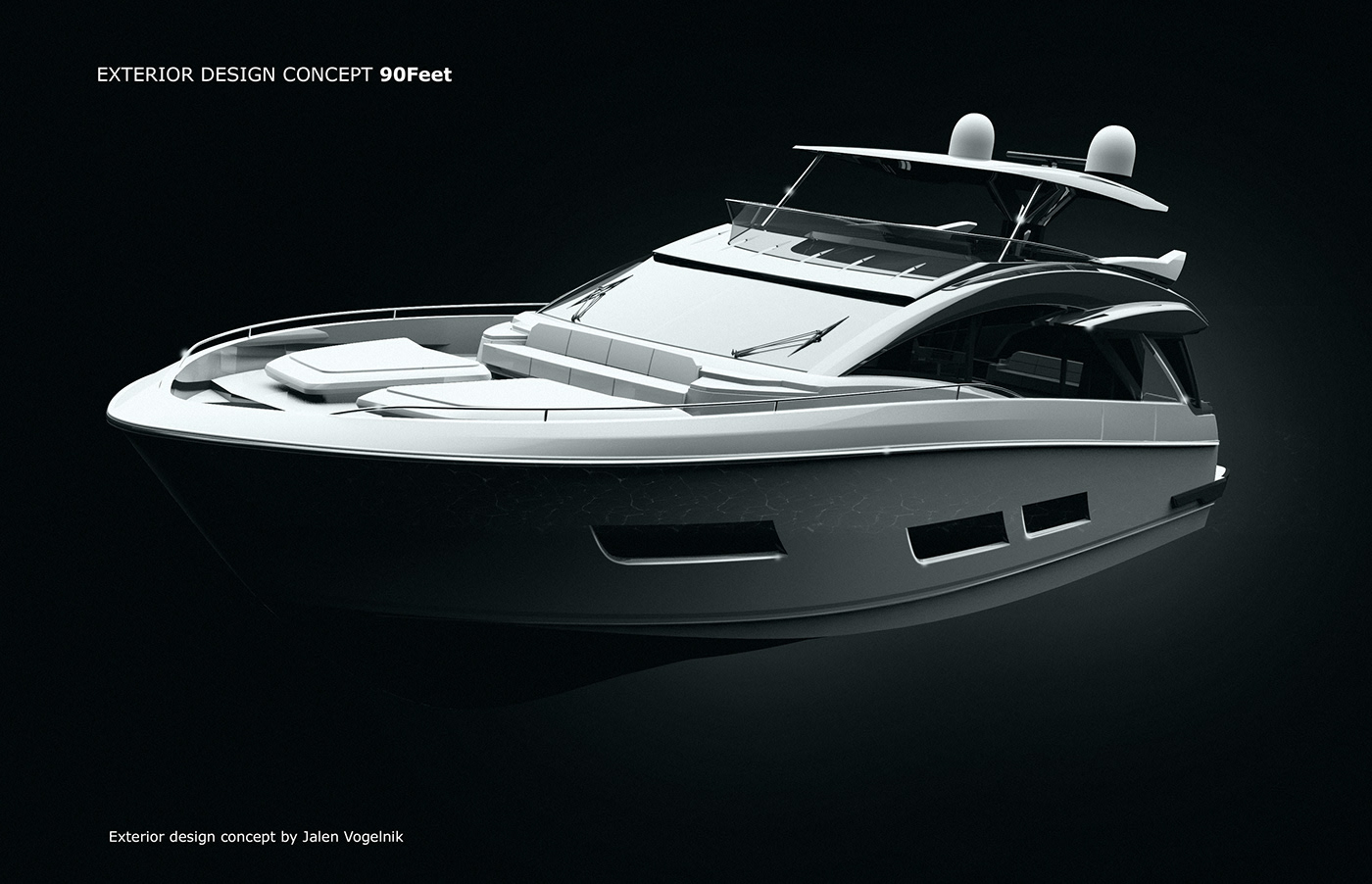aquatic，Motor yacht，90 feet，Conceptual，