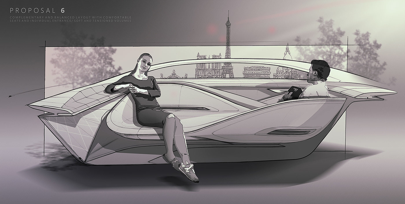 Rendering，Hand drawn manuscript，Intimacy，Concept Car，vehicle，