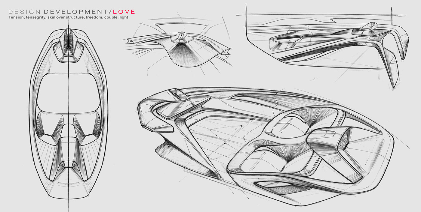Rendering，Hand drawn manuscript，Intimacy，Concept Car，vehicle，