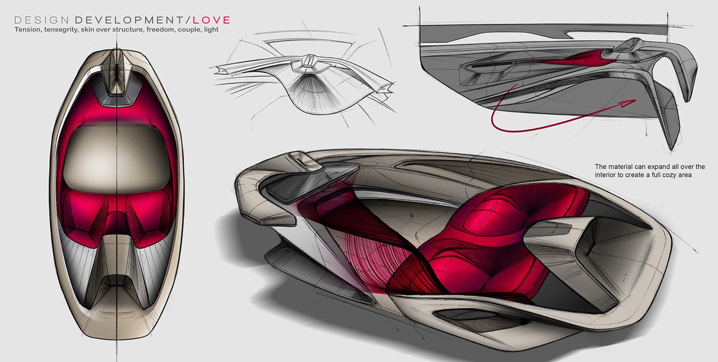 Rendering，Hand drawn manuscript，Intimacy，Concept Car，vehicle，