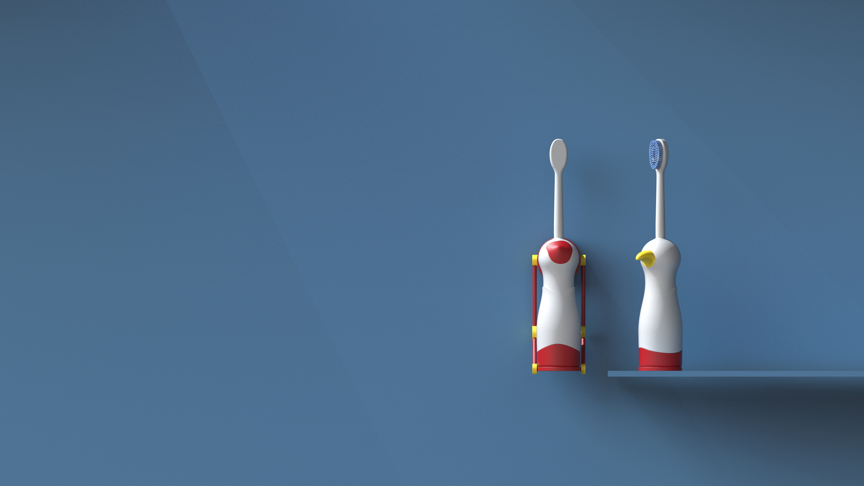 children，toothbrush，Woodpecker，lovely，