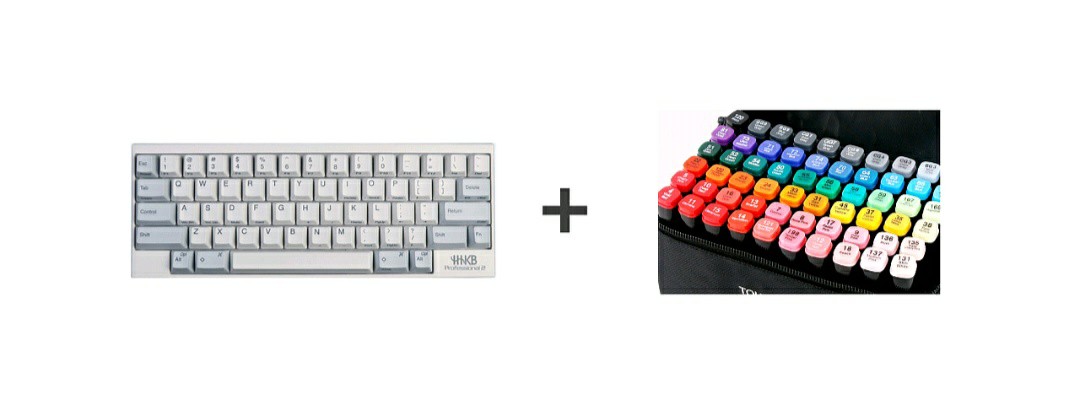 keyboard，marker pen，