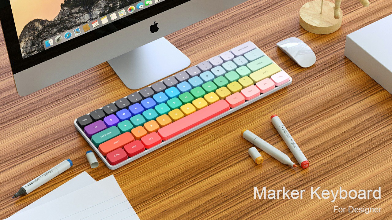 keyboard，marker pen，