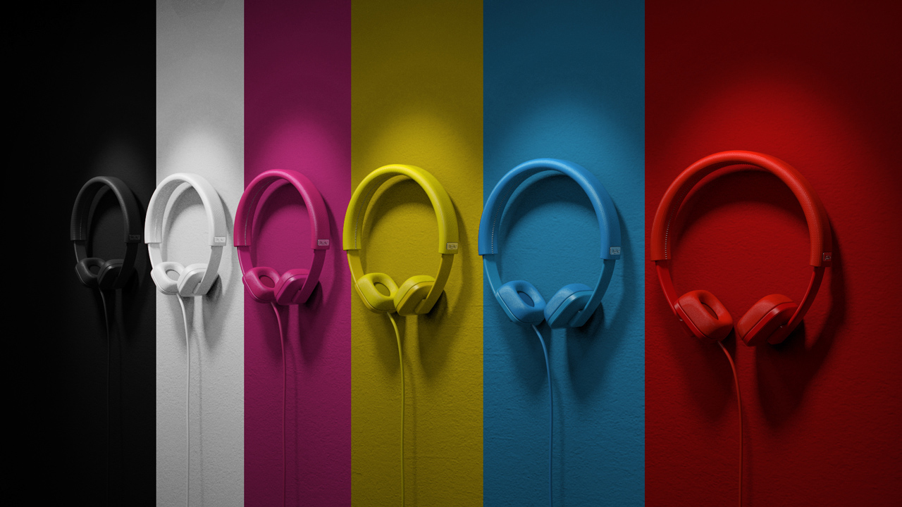 speaker，Earplugs，Vray rendering，audio frequency，Fashion brand，headset，