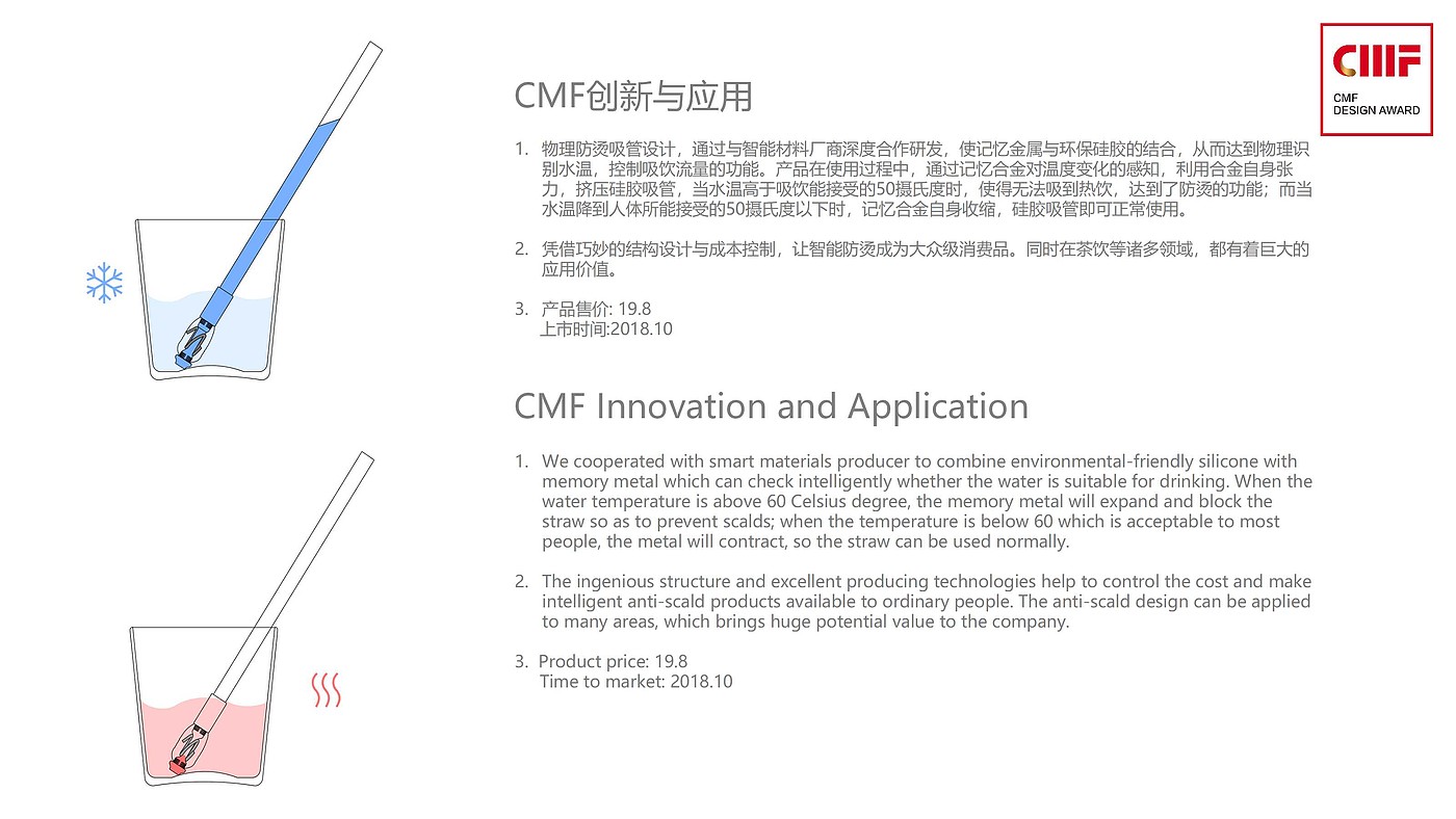 cmf，Best material award，Product design first，Children's anti scalding straw，