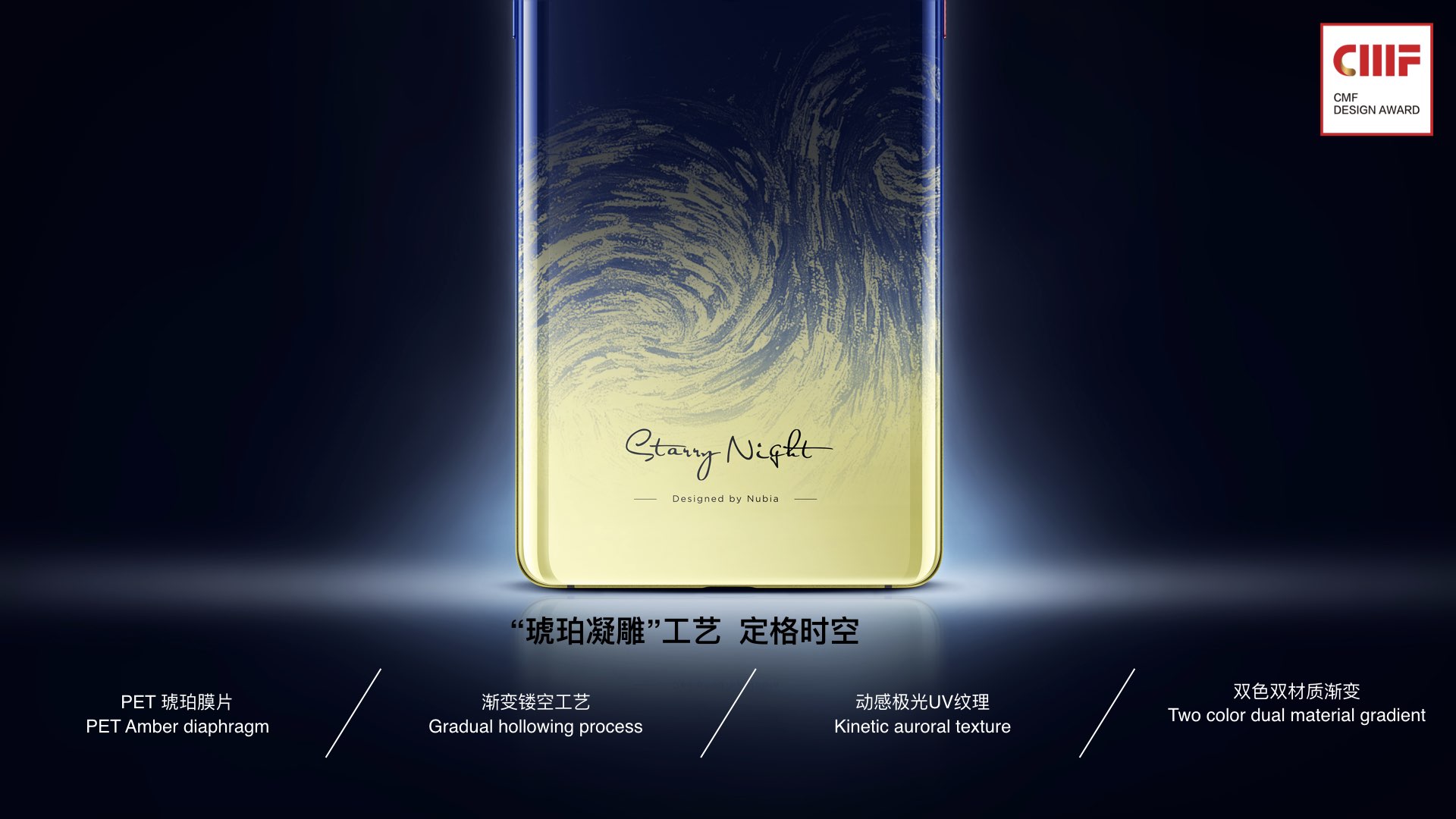 Best pattern Award，International CMF Design Award，Nubia，Z18，Van Gogh Star Collection Edition，
