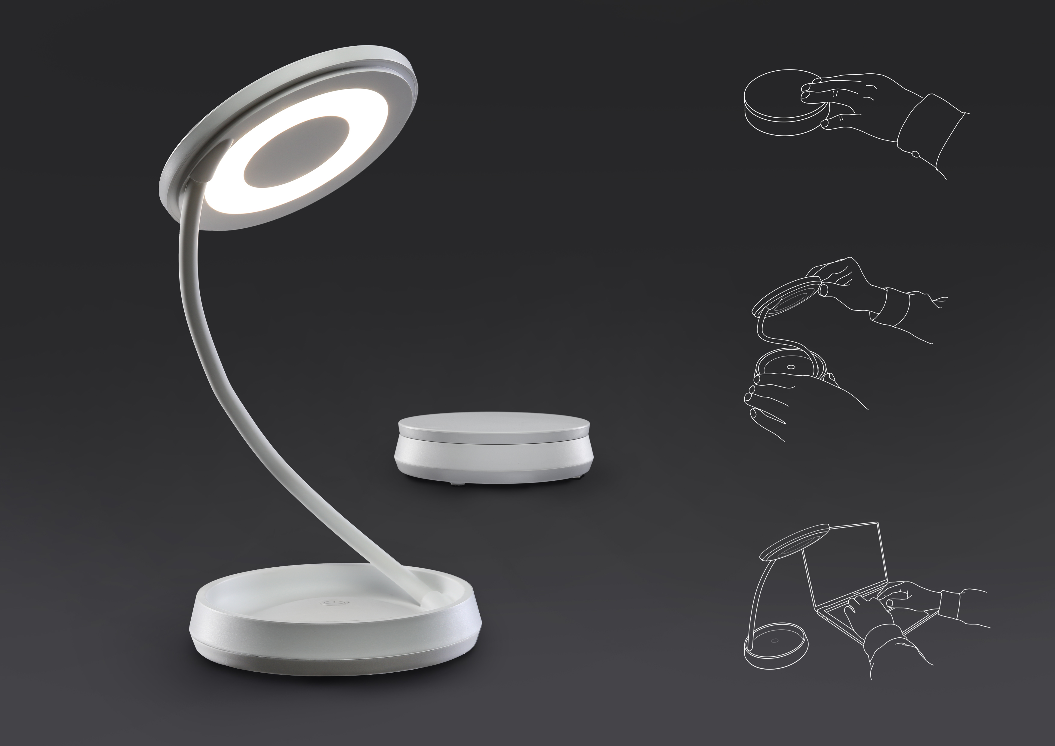 Desk lamp，fold，Simplicity，lighting，