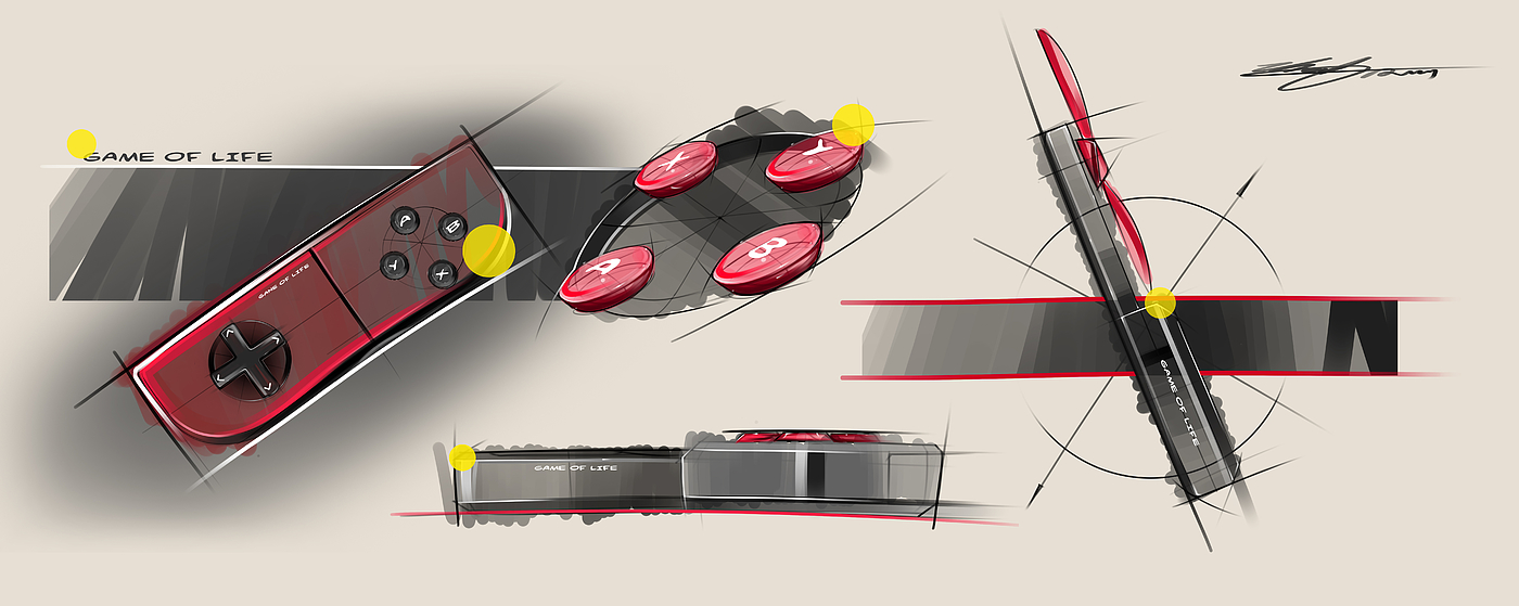 Hand drawn，Product renderings，wacom ，Electric drawing，