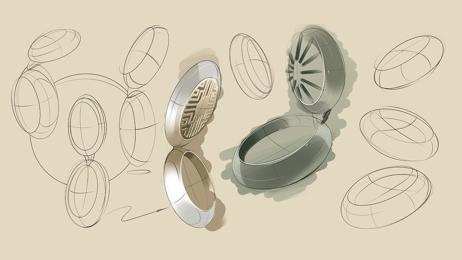 Hand drawn，Product renderings，wacom ，Electric drawing，