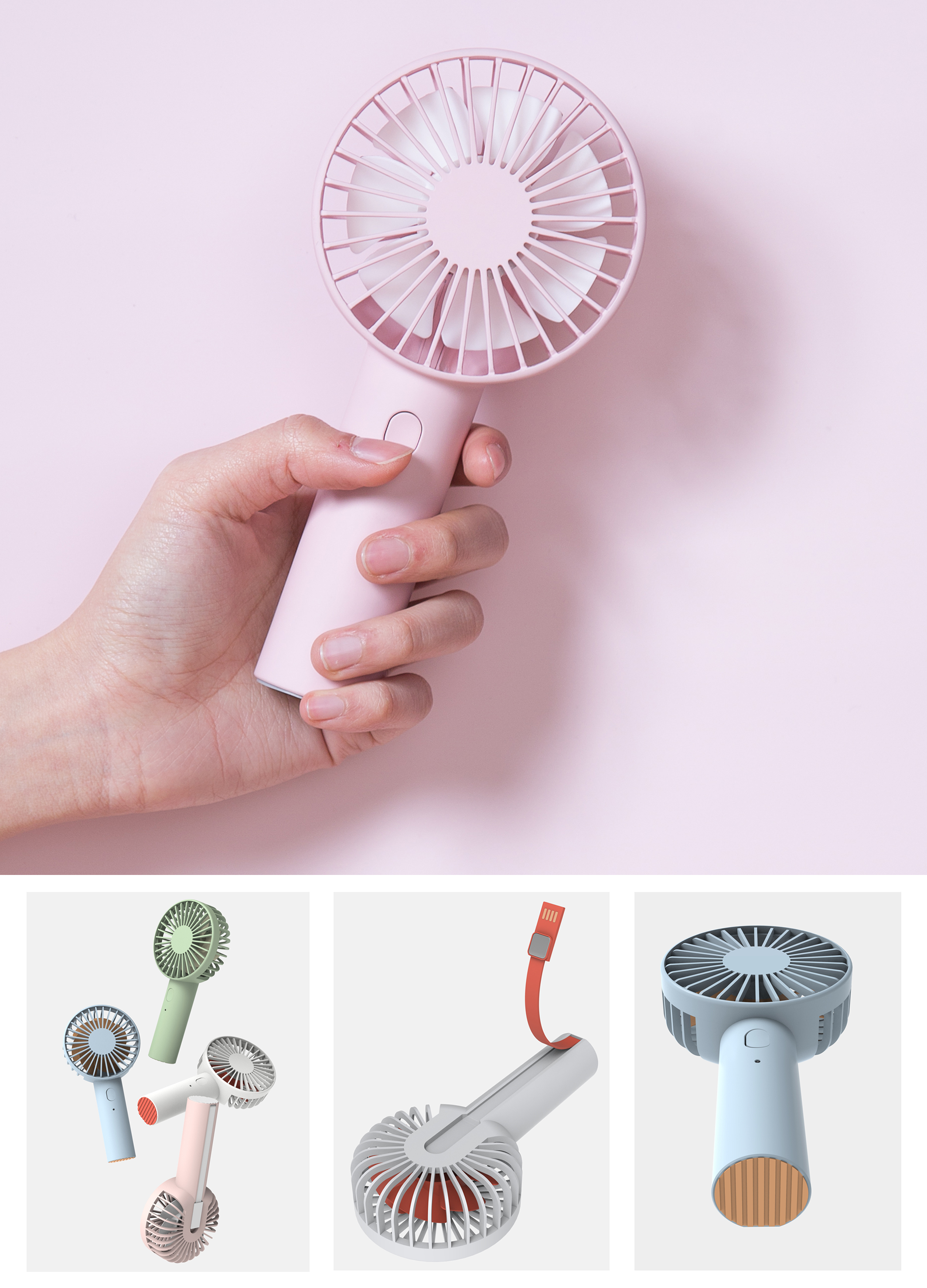 electric fan，hold，charge，Receive，