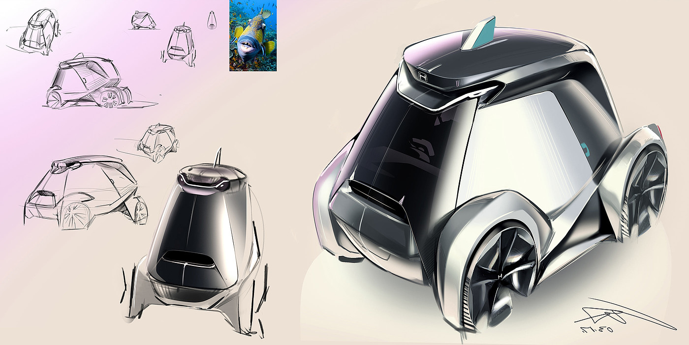 sketch，conceptual design，Automobile design，Viscom 4 Car，