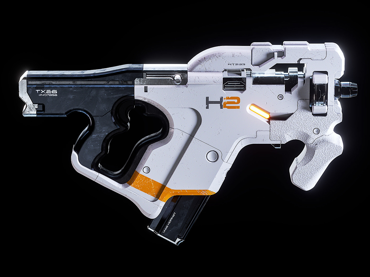 3d渲染，武器设计，Mass Effect M-25，