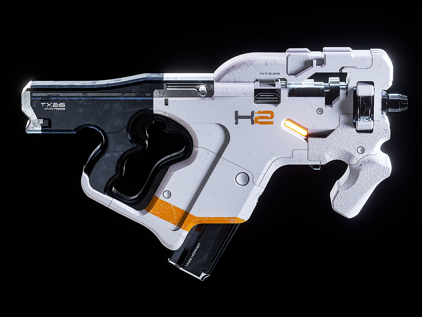 3D rendering，Weapon design，Mass Effect M-25，