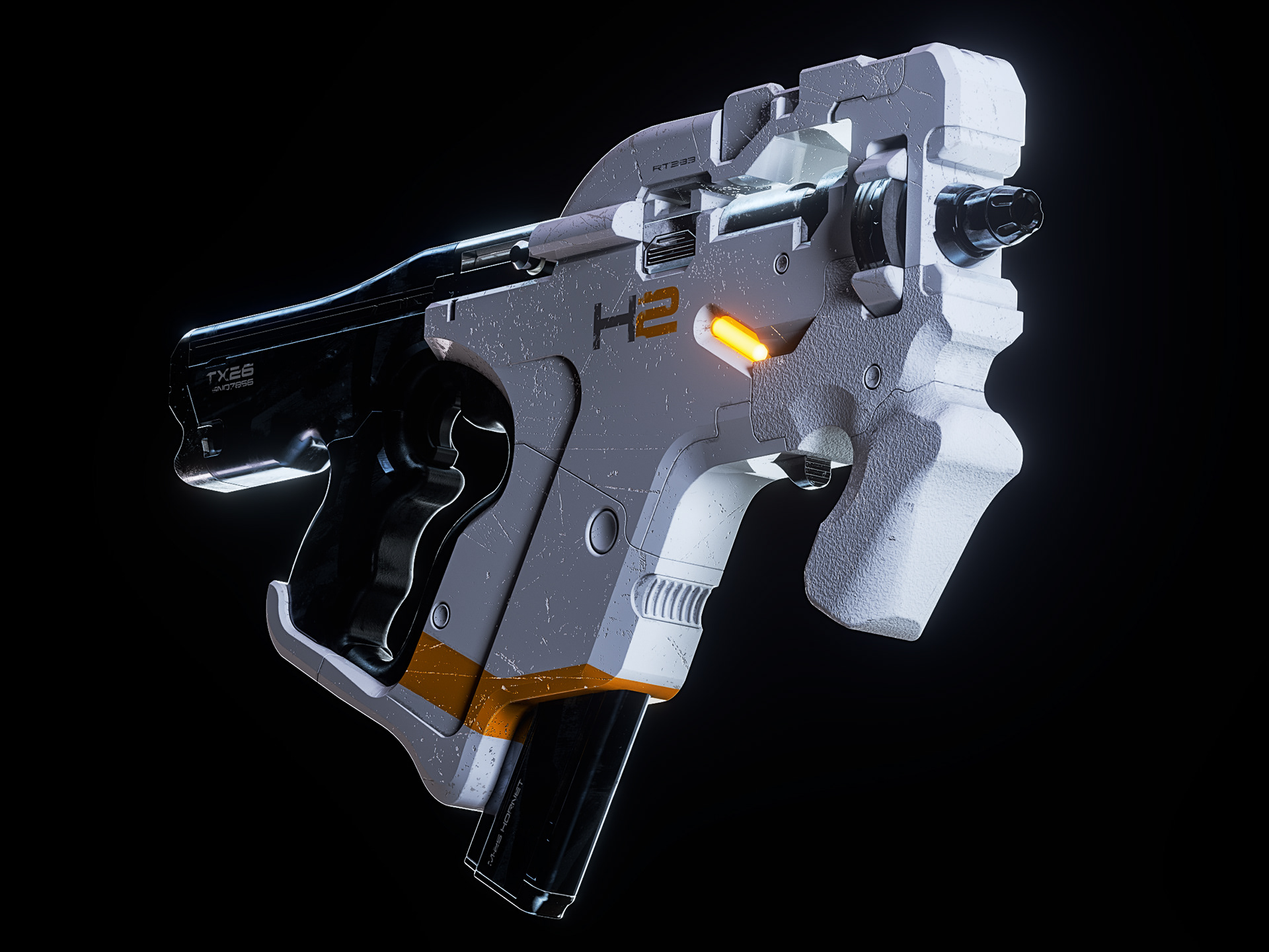 3D rendering，Weapon design，Mass Effect M-25，